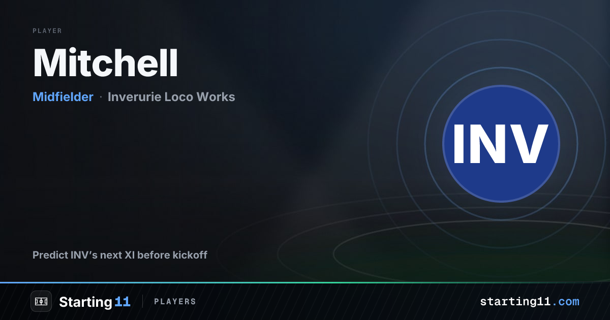 Mitchell (#7524) Team News & Predicted XI - Inverurie Loco Works ...