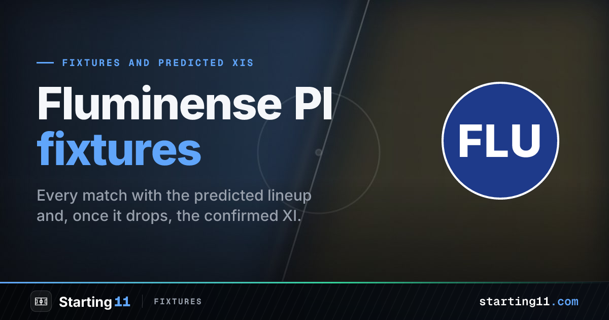 Fluminense PI Fixtures & Predicted Lineups 25/26 | Starting 11